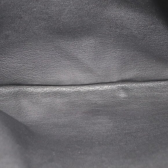 PRADA Clutch Bag Leather Black Auth 93630 - Picture 11 of 15